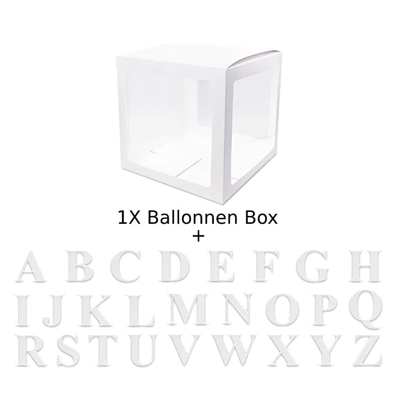 Transparent balloon deals box